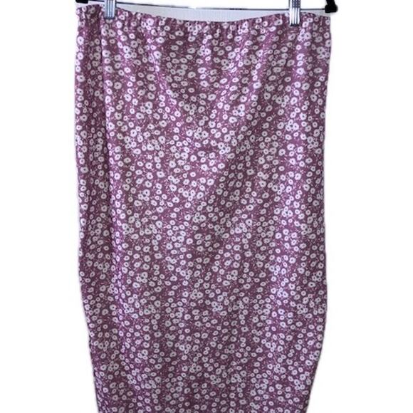 Floral Midi Skirt with Split - Picture 2 of 4